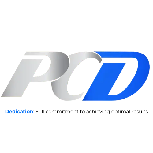 PCD logo variant - Dedication: toegewijd aan betere zorg door technologie